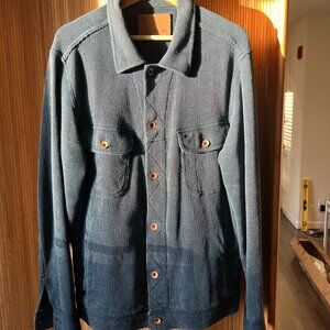 The Long Haul Jacket in Indigo Waffle-L-42